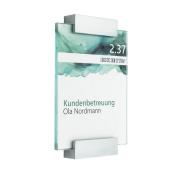 Tuerschild VITRUM A Glasschild mit  Alu für Buero